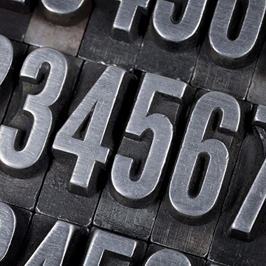 Vintage metal printing blocks
