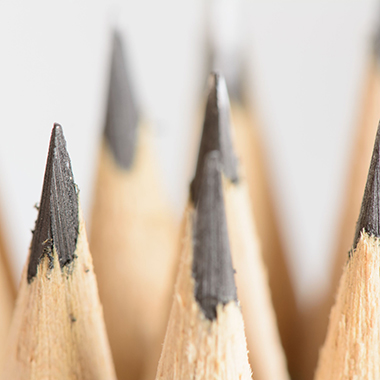 tips of pencils
