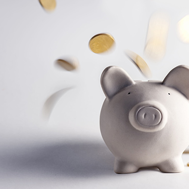 Exploding piggy bank