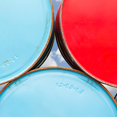 Colorful oil barrels