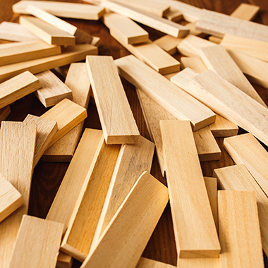 pile of wood blocks