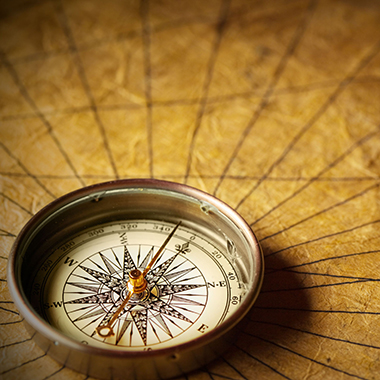 Compass on paper