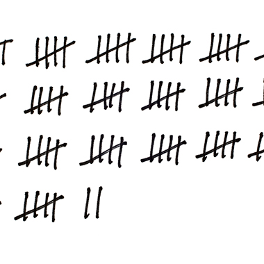 Tally Marks on whiteboard