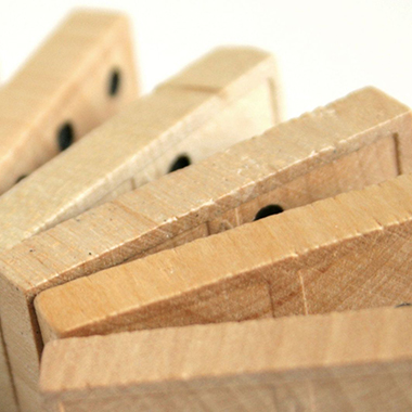 Stack of wood dominos