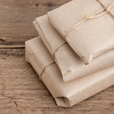 Parcel tied with twine