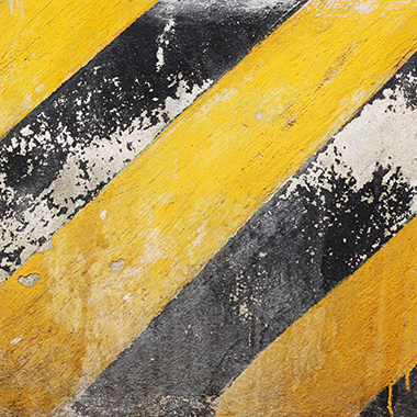 Yellow safety stripes