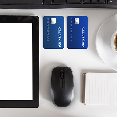 Credit cards and ipad