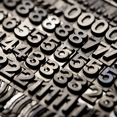 Vintage Letterpress Alphabet and Numbers