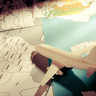 Model airplanes and maps