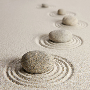 Stones in sand