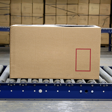 Cardboard Box on Assembly Line