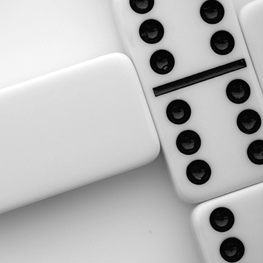 Dominoes on White Background