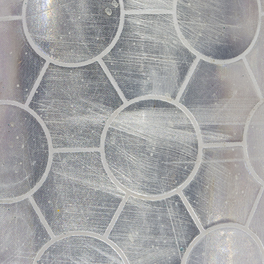 Close up of traffic cone reflector