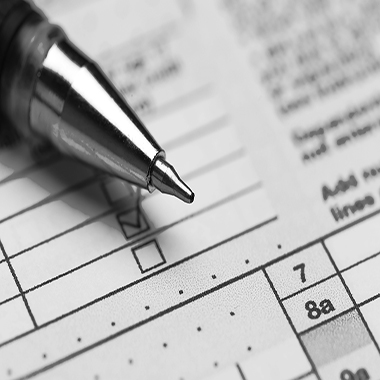 Zoomed in View of Tax Document