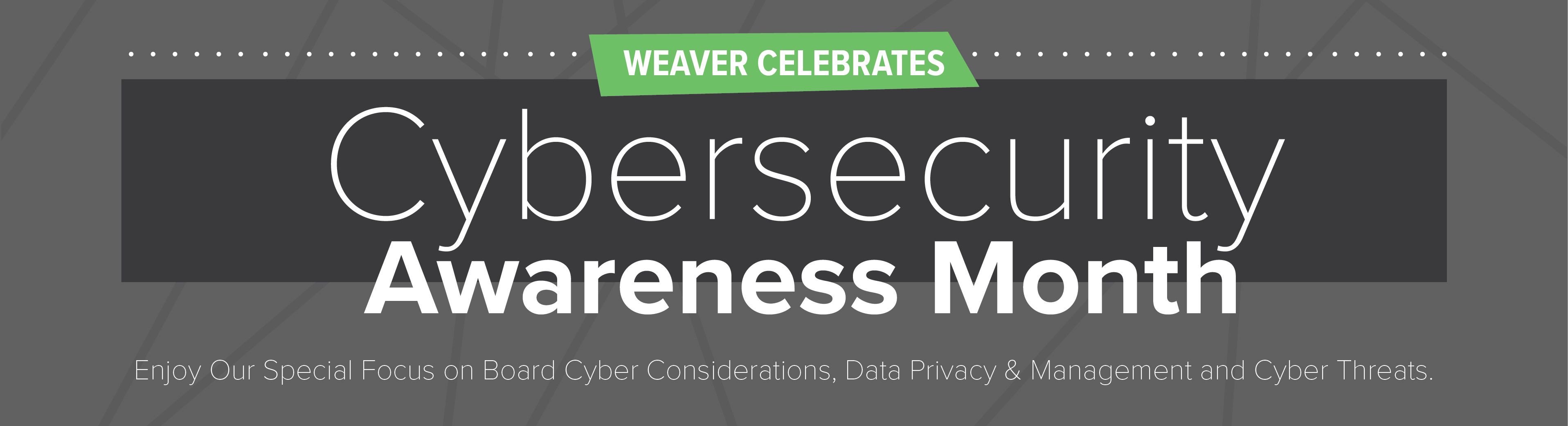 Cybersecurity Month Banner