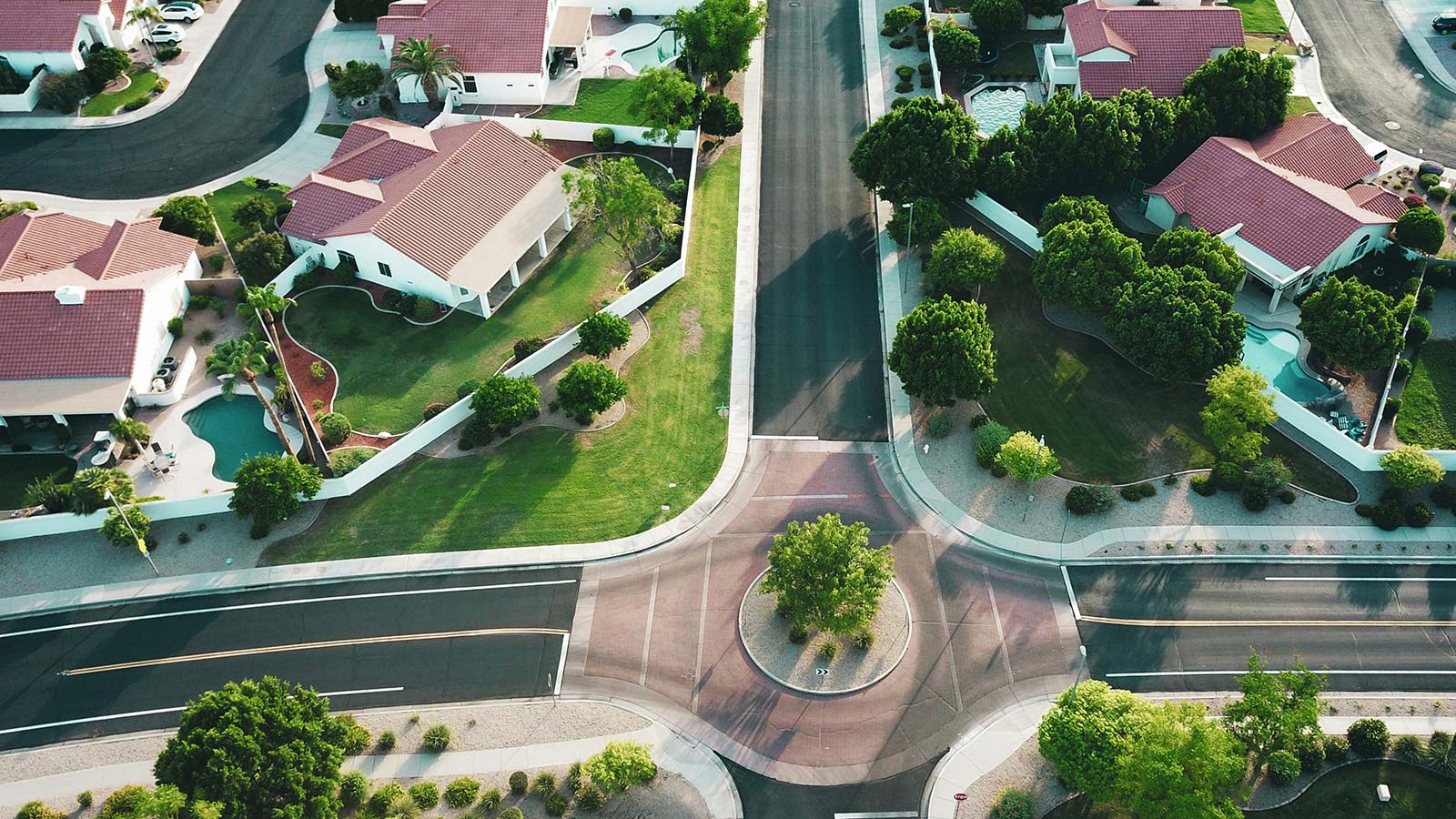 View of suburban neighborhood