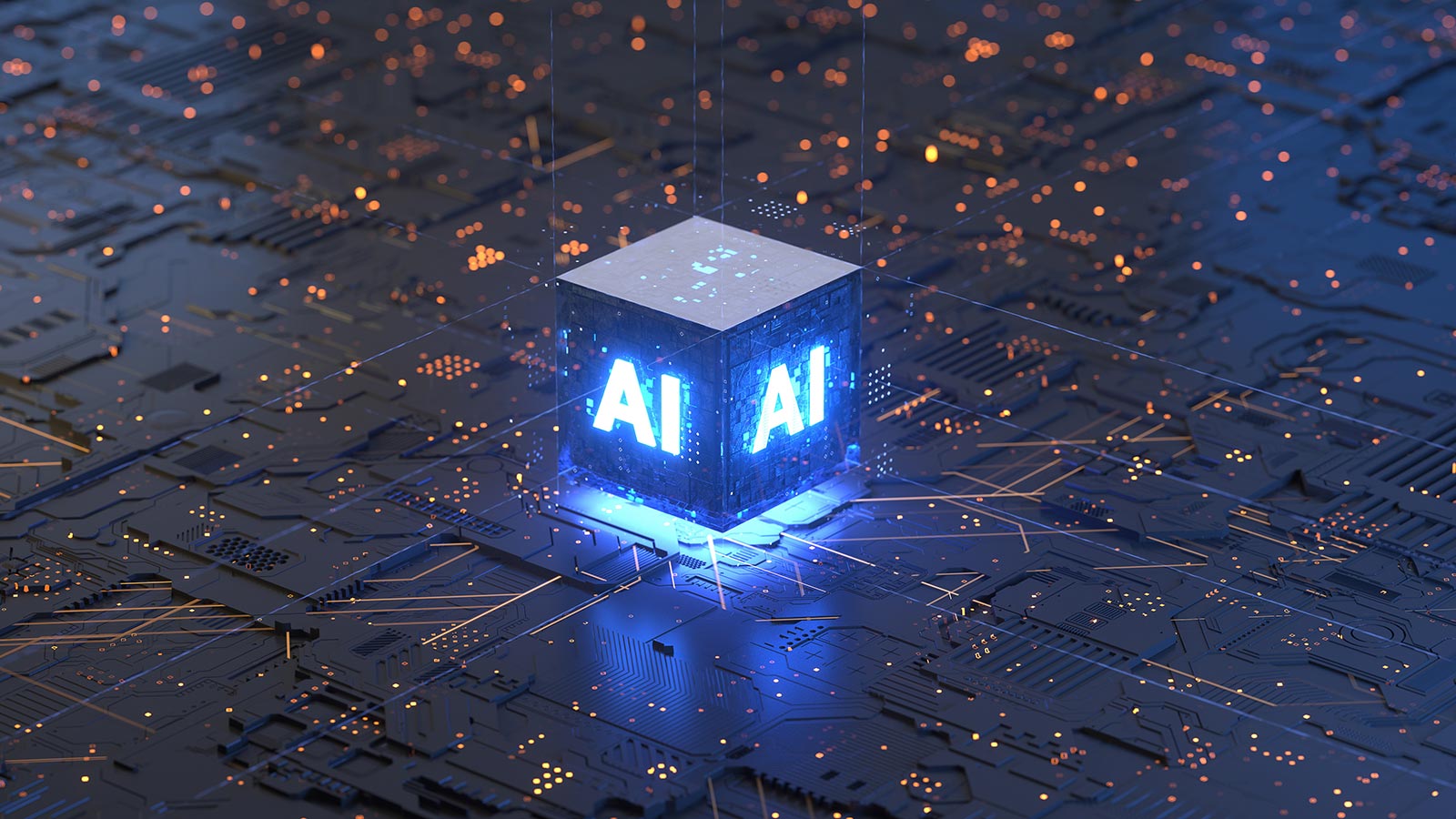 AI,Circuit board,Artificial Intelligence concept