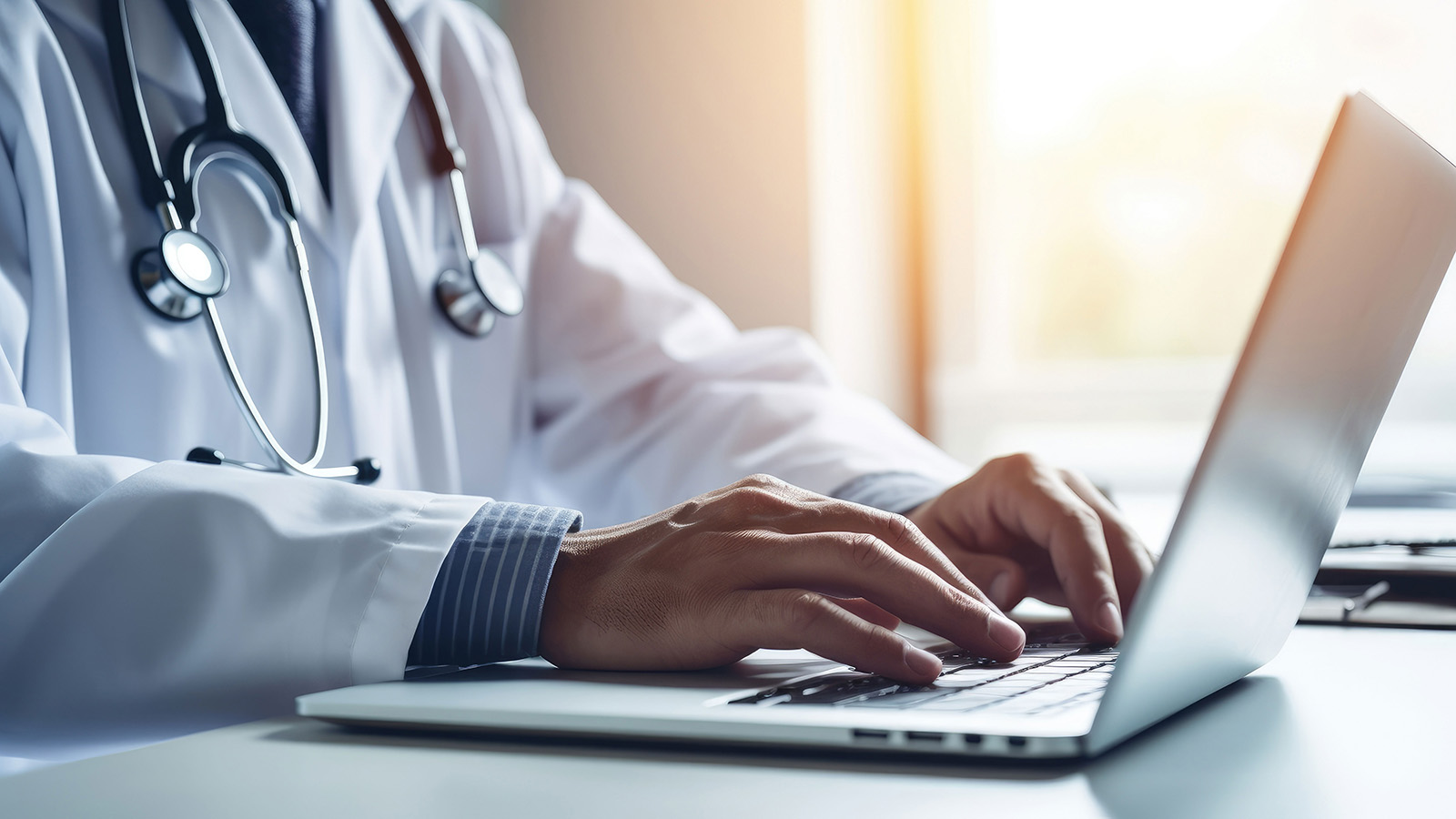 Doctor at his laptop