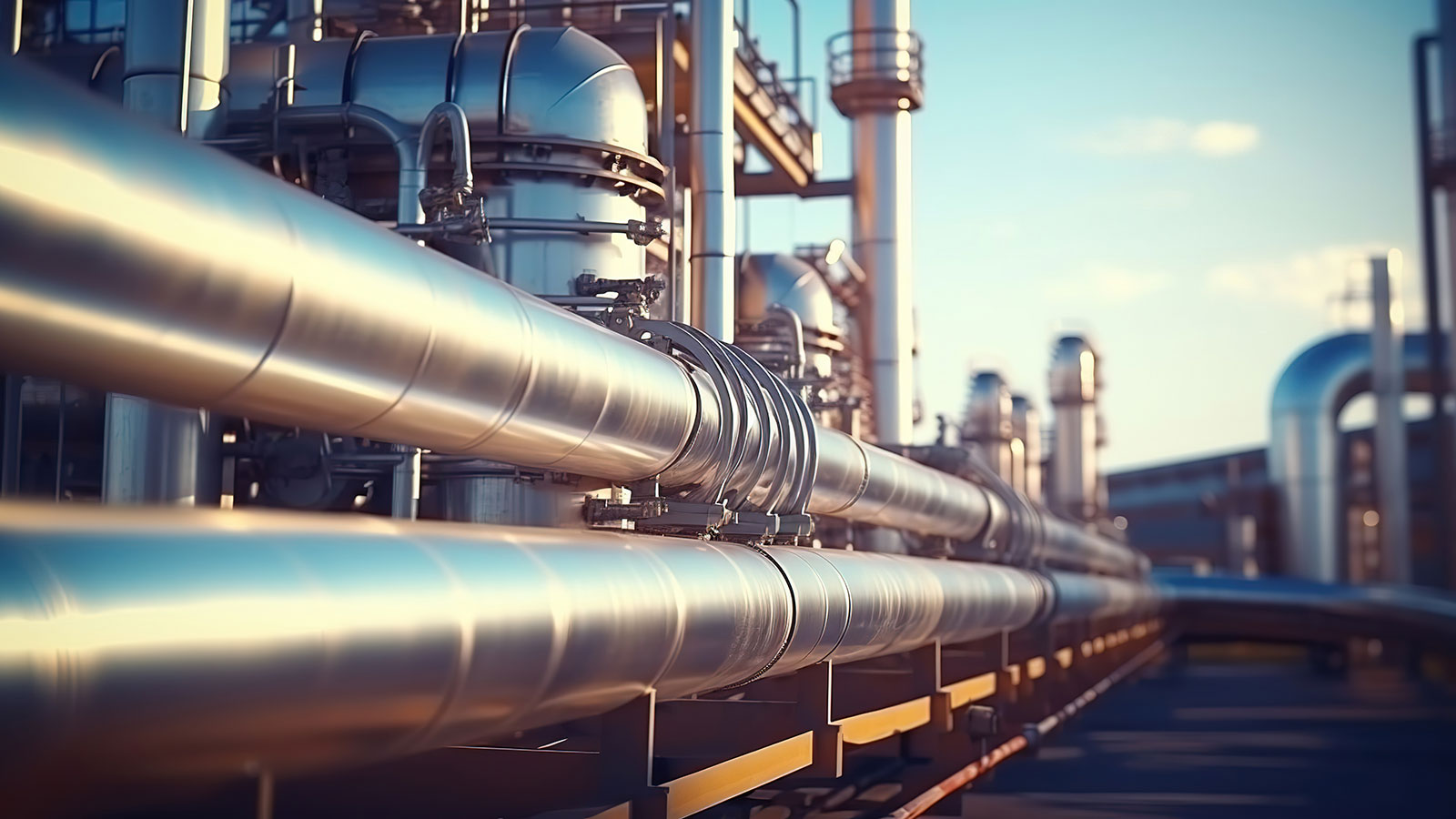 Gas pipes for the oil industry