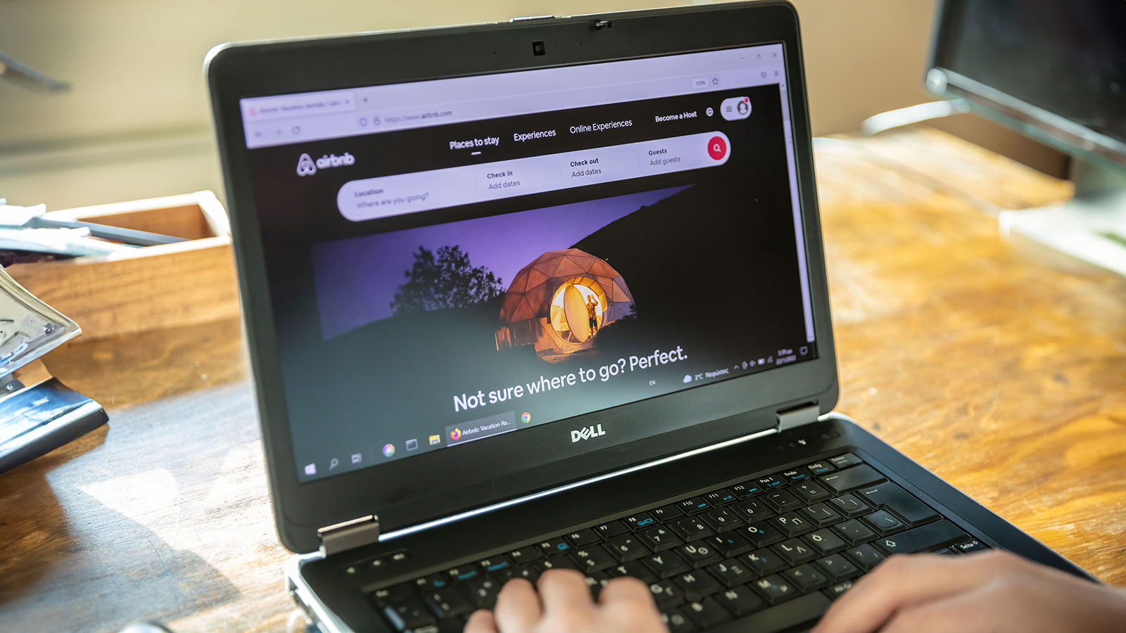 Source: Rawf8 - stock.adobe.com AIRBNB Home Search, online accommodation booking app on computer screen, close up view.