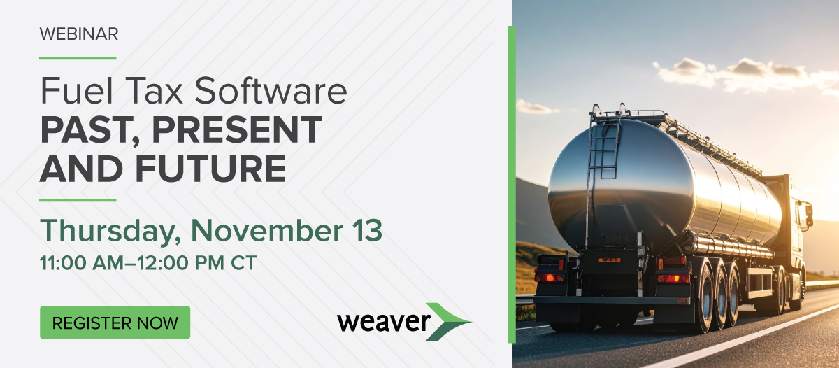 Weaver's Fuel Tax Software webinar banner