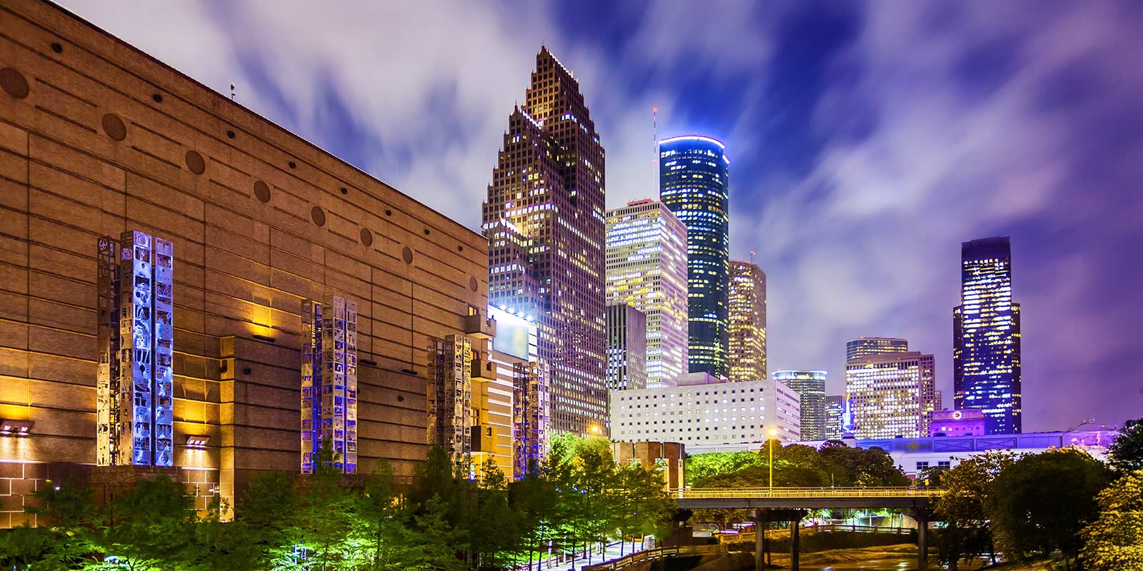Houston, Texas Downtown Skyline at Night