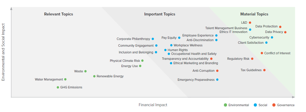 Double materiality chart