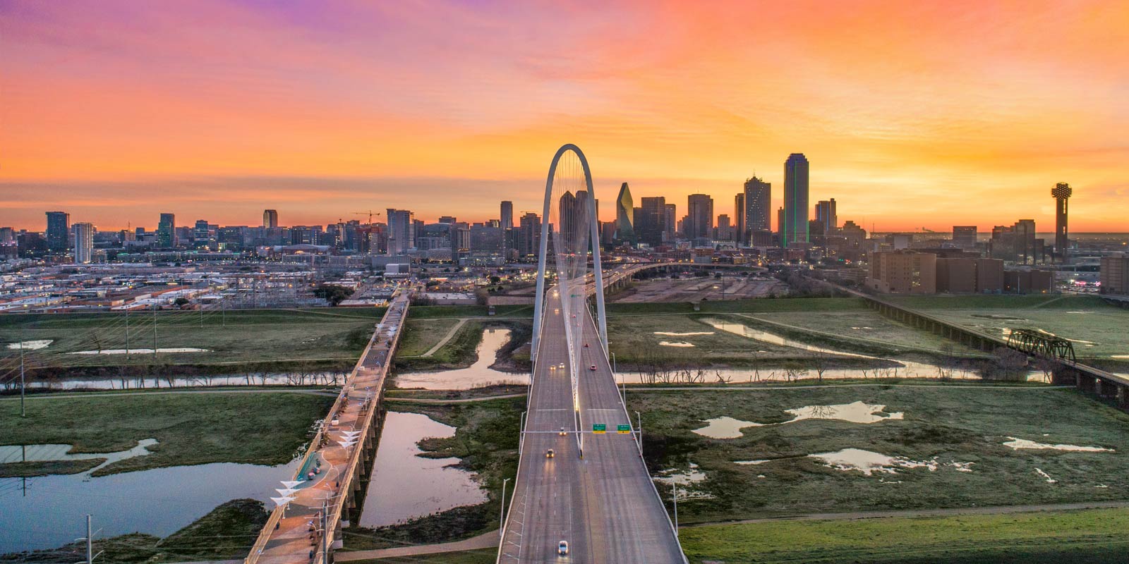Dallas, Texas, USA Downtown Drone Skyline Aerial