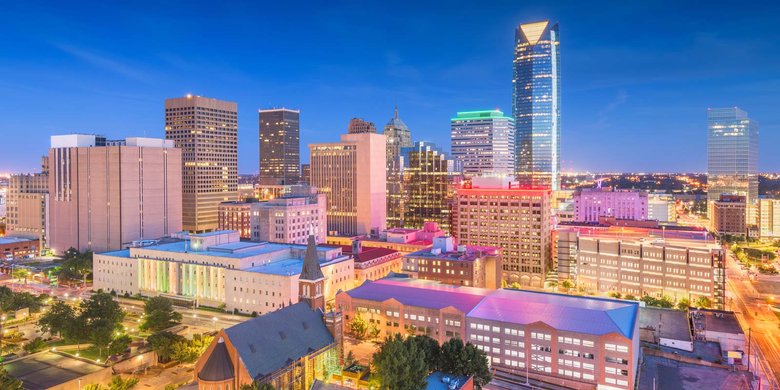 Oklahoma City, Oklahoma, USA downtown skyline