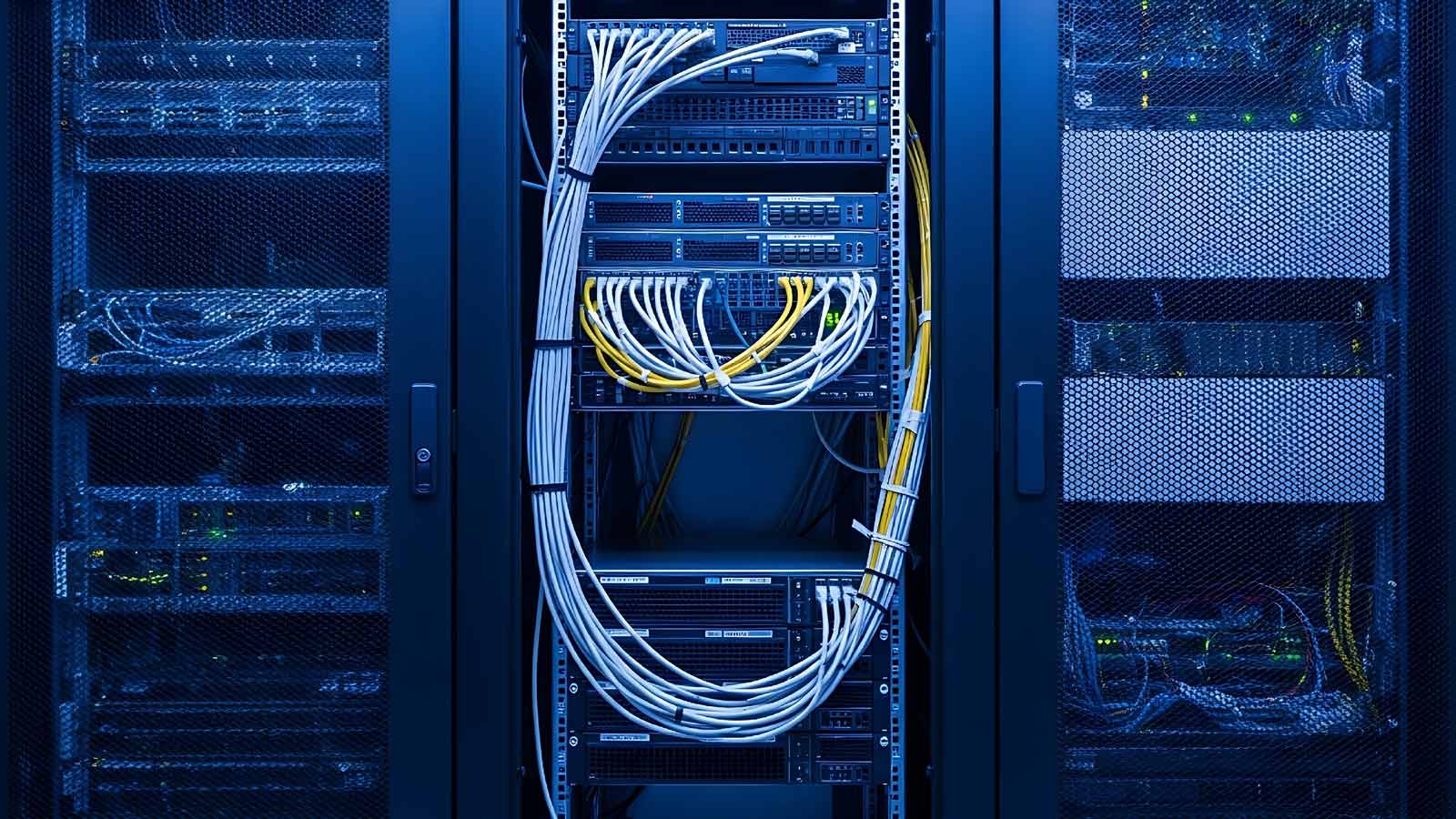 Server rack date center network computer technology internet system hardware storage equipment